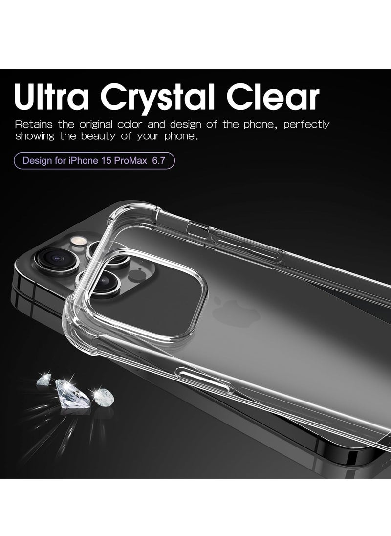 Generic - Clear Anti Scratch Tpu Back Case Cover for Apple iPhone 15 Pro Max - Image 1
