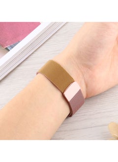 Replacement Strap For Apple Watch Series 9&8&7 41mm / SE 3&SE 2&6&SE&5&4 40mm / 3&2&1 38mm Milanese Gradient Stainless Steel Watch Band Gold+Rose Gold