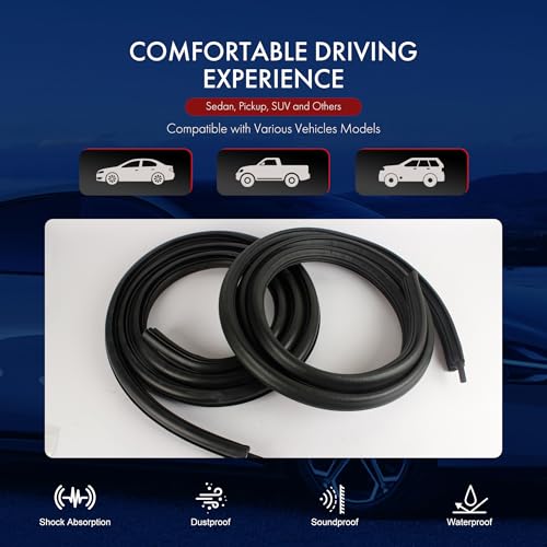 PEVAST Rear Door Weatherstrip Seal - Compatible with 07-14 GMC Yukon XL 1500/2500, 07-14 Chevy Suburban 1500/2500/Avalanche, 07-13 Cadillac Escalade EXT - Image 2
