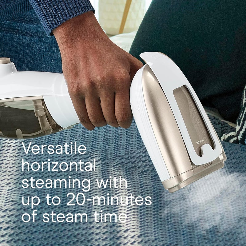 CONAIR مكواة بخار محمولة للملابس، Turbo ExtremeSteam 1875W، تصميم محمول، بخار قوي متغلغل، أبيض/شمبانيا - Image 5