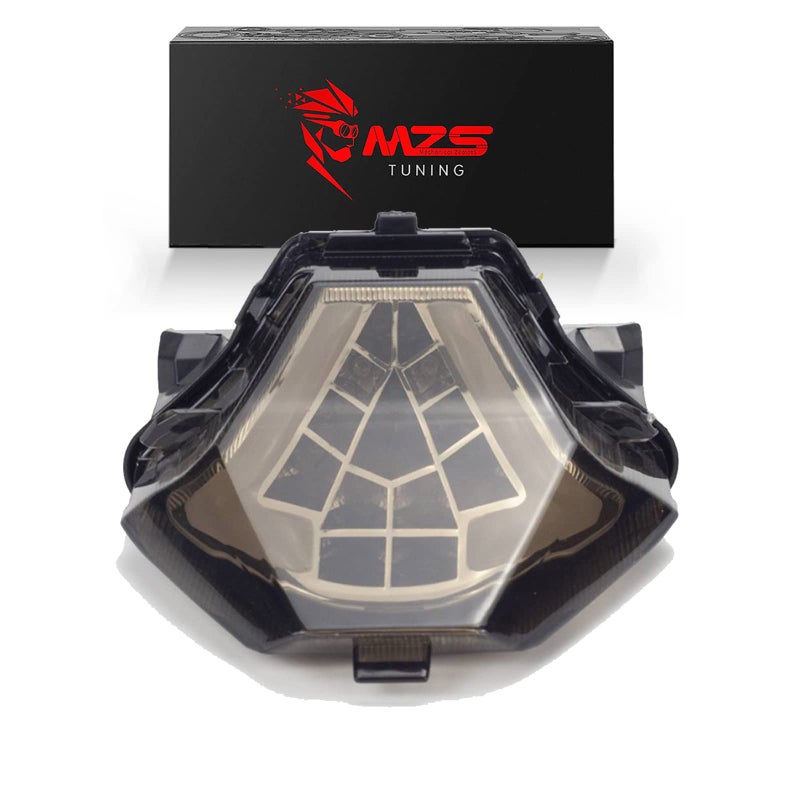 مصباح خلفي للدراجة النارية MZS مع إشارة LED مدمجة دخانية متوافقة مع MT07 MT07 FZ07 FZ07 20142017 YZF R3 20152024 R25 20142024 MT03 20152019 MT25 20152019