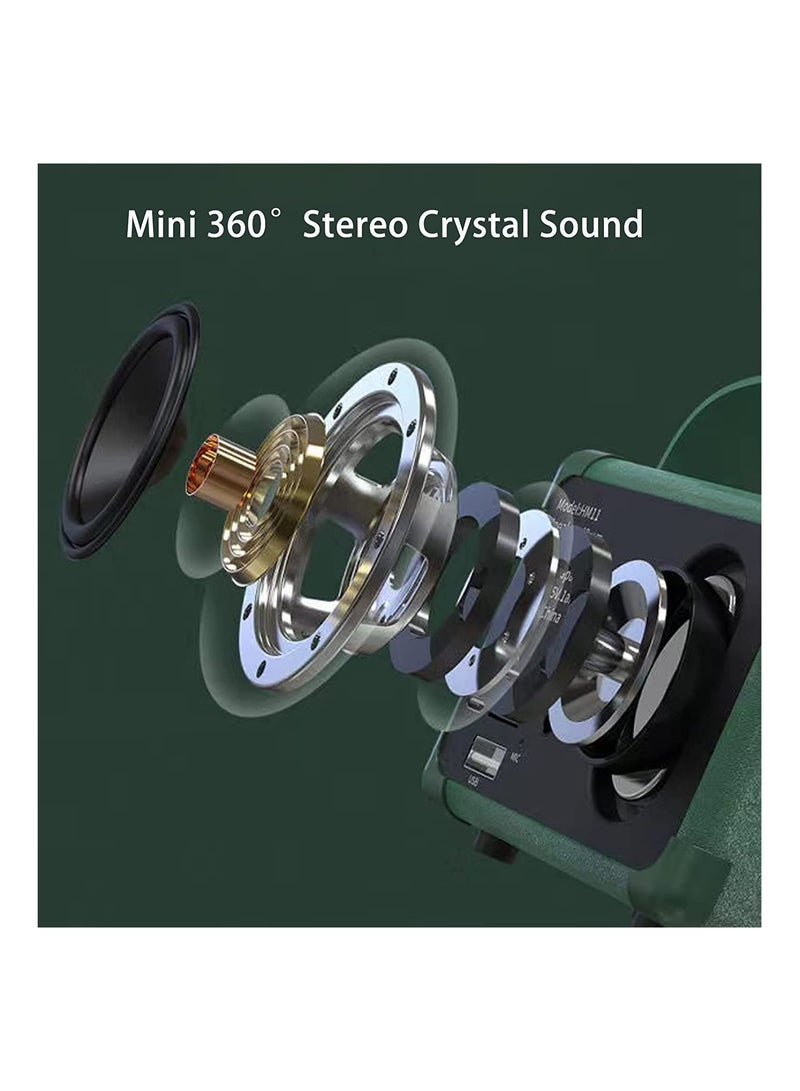 مكبر صوت بلوتوث ريترو ، ديكور عتيق ، مكبر صوت بلوتوث لاسلكي محمول من Dosmix ، نمط عصري لطيف للمطبخ وغرفة النوم والمكتب والحفلات الخارجية وملحقات Kawaii لهاتف iPhone Android (أسود) - Image 5