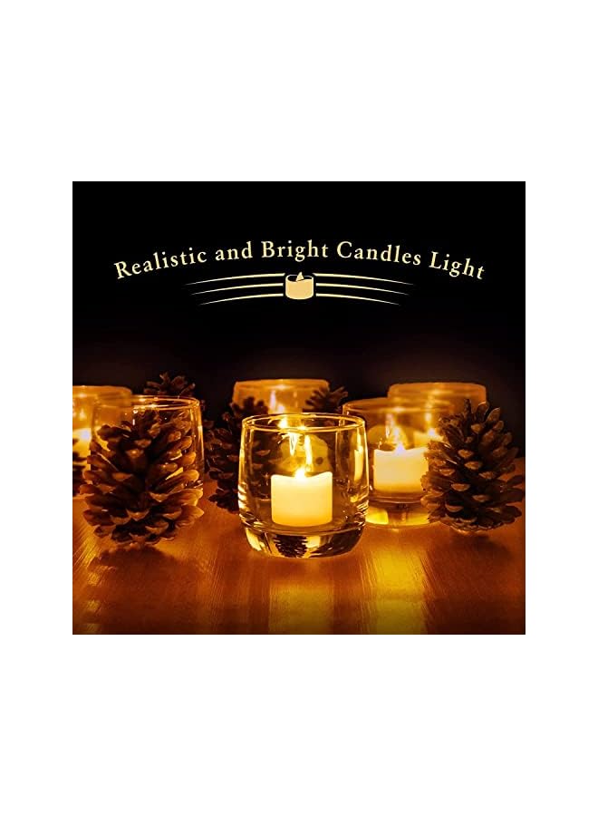 Green Tiger 12Pcs LED Flameless Candles Light, Battery Operated Tea Lights, Warm Yellow Candles Tea Light for Party/Wedding/Festival Celebration etc.1.4 * 1.7inch(Batteries Included) - Image 3