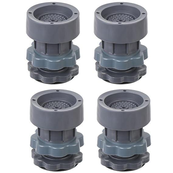 Drizop Washing Machine Vibration Pads Adjustable Dryer Shock Noise Cancelling Pads Anti Vibration Pads for Washing Machine Support Height Adjustment Feet for Refrigerators 4 Pcs Set - Image 1