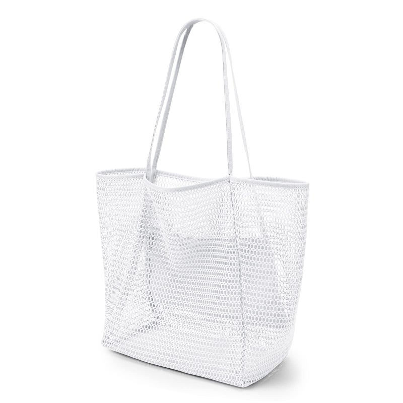 KALIDI Enhanced Mesh Beach Tote Bag, Foldable 35L Heavy-Duty Nylon Tote for Beach Picnic Laundry Vacation - Image 1