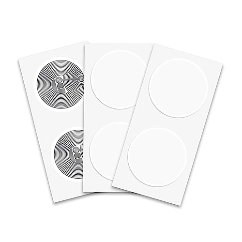 Timeskey NFC 55pcs MF Classic 1k NFC Tag Stickers 13.56mhz RFID Sticker iso 14443a MF 1k S50 RFID Sticker Self-Adhesive 1 inch Round - Image 1
