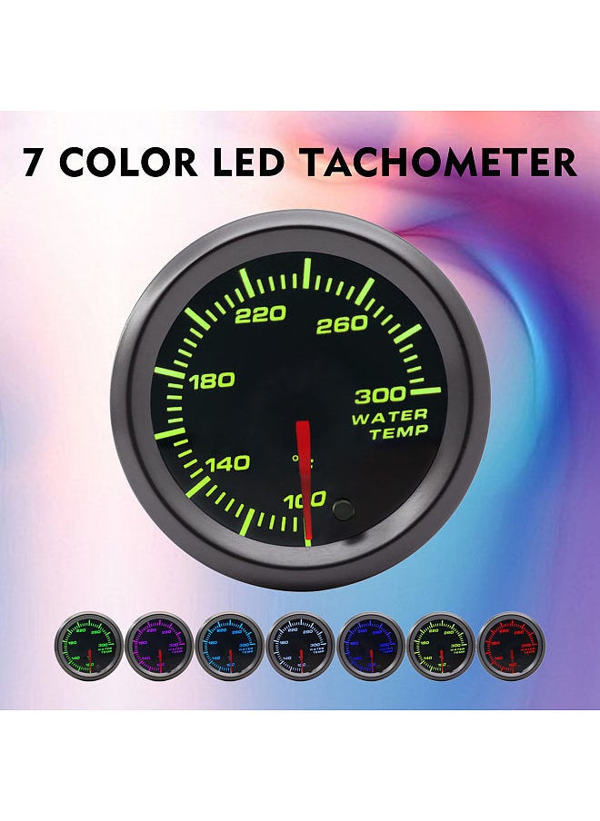 Generic - Gauge Meter Kit  52mm Diameter Smoked Lens GlowShift Tinted 7 Color LED Water Coolant   Temperature Temp Gauge Meter - °F - Image 1