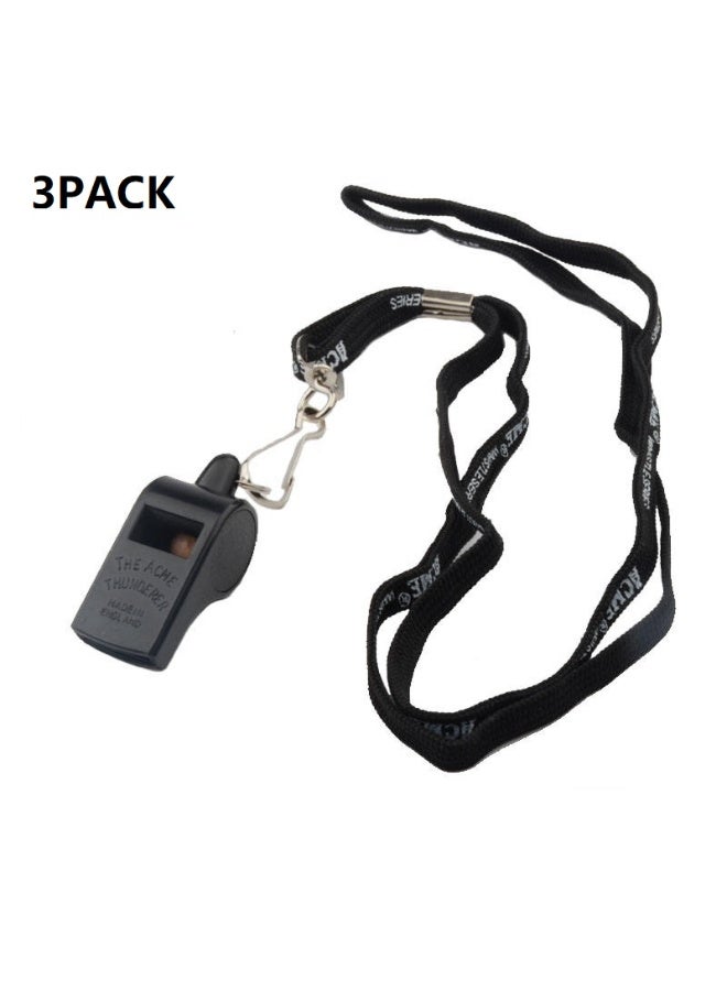 acme 3pack Acme Whistles Small Black Thunderer ,Official Referee Whistle Black - Image 1
