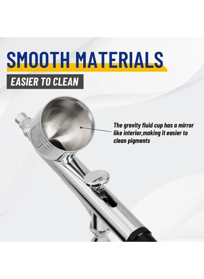 فينجدا إيربرش 0.3 مم، تغذية علوية، دوال أكشن قابل للتعديل، طقم مسدس رش ألوان. - Image 4