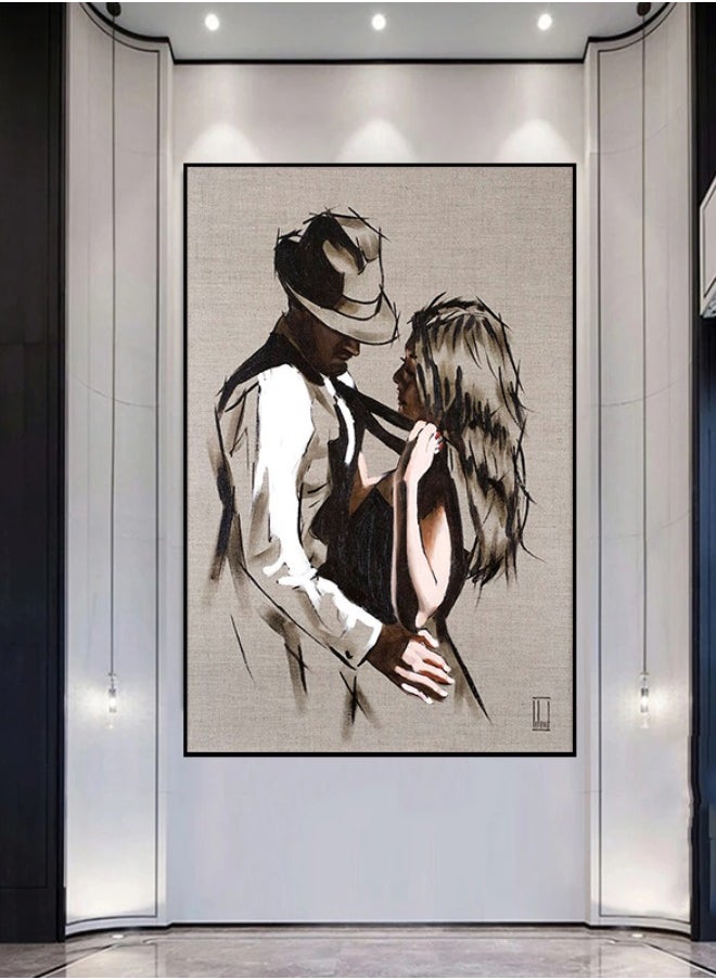 modern,retro,style,color,painting,art,character,sketch,hugging,couple,canvas,painting,home,decor,painting,cuadros,posters