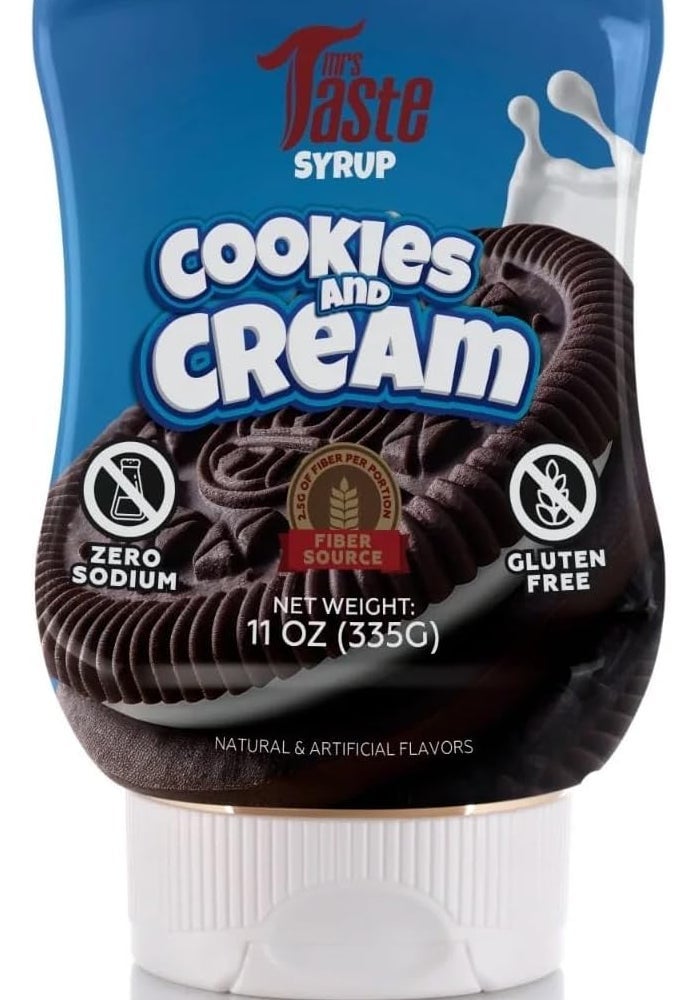 Mrs Taste Zero Calorie Cookies and Cream Syrup - Sugar Free, High Fiber, Keto and Paleo Friendly - Image 1