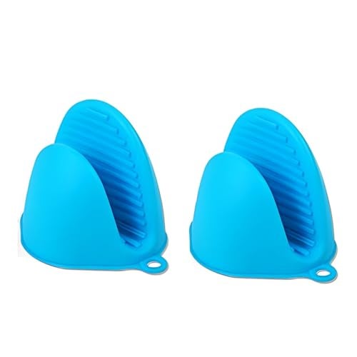 SYGA Set of 2 Silicone Pinch Grip Mitten Oven Mitt Gripper Grip Kitchen Potholder Utensil Tool, Blue - 2 Pcs - Image 1
