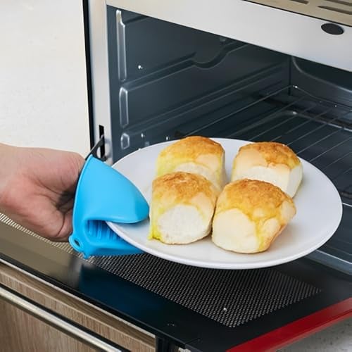 SYGA Set of 2 Silicone Pinch Grip Mitten Oven Mitt Gripper Grip Kitchen Potholder Utensil Tool, Blue - 2 Pcs - Image 2