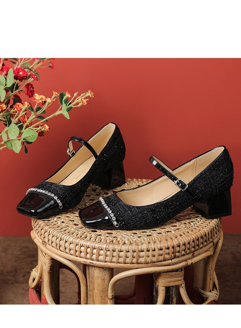 Loquat Sheepskin Fragrant Mary Jane Single Shoes - Image 1