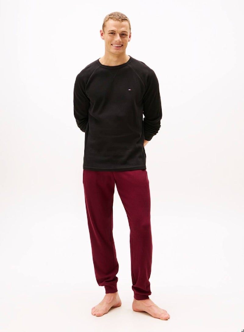 TOMMY HILFIGER Waffle Texture Long Sleeves T-Shirt - Image 3
