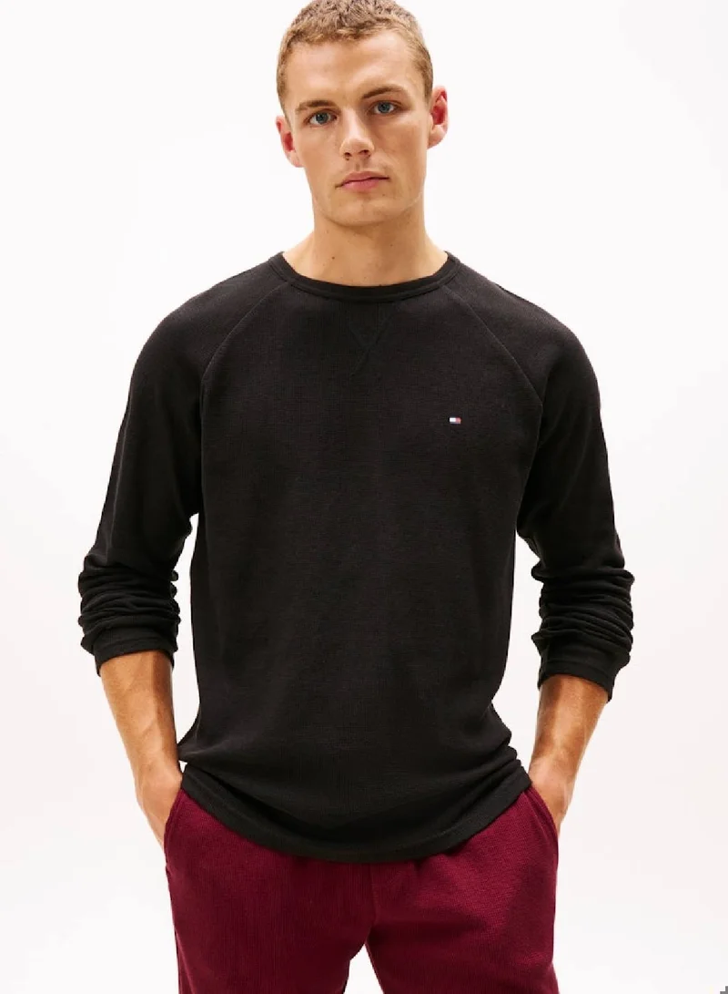 TOMMY HILFIGER Waffle Texture Long Sleeves T-Shirt