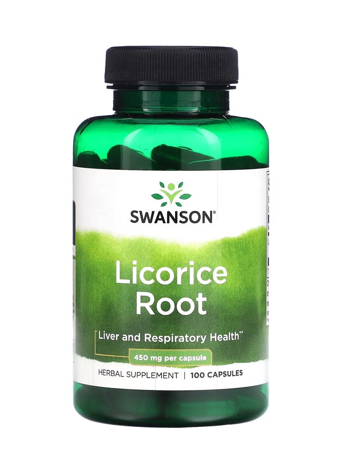 سوانسون جذور عرق السوس ، 450 ملجم ، 100 كبسولة