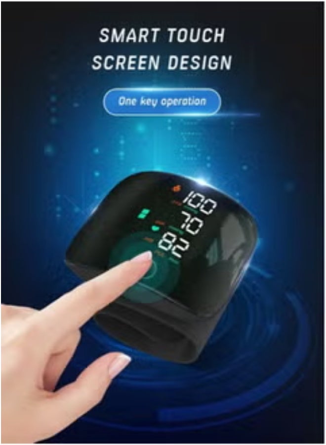 شيزي جهاز قياس ضغط الدم الرقمي للمعصم مع سوار قابل للتعديل ووظيفة صوتية وشاشة كبيرة وذاكرة 2 × 99 قراءة وكاشف ضغط الدم التلقائي مع حقيبة حمل - Image 3