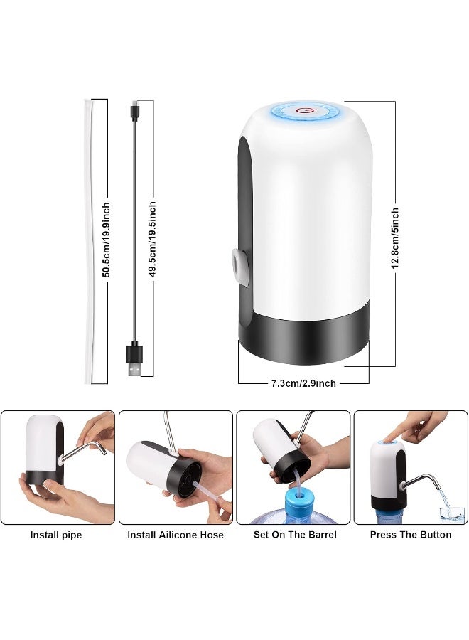 iGreely Electric Drinking Water Pump - iGreely USB Charging Automatic Portable Water Dispenser Water Bottle Switch for Universal 2-5 Gallon Bottle - Image 2
