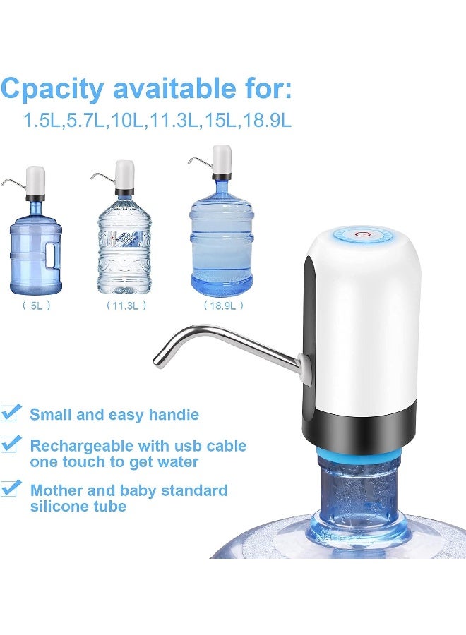 iGreely Electric Drinking Water Pump - iGreely USB Charging Automatic Portable Water Dispenser Water Bottle Switch for Universal 2-5 Gallon Bottle - Image 4