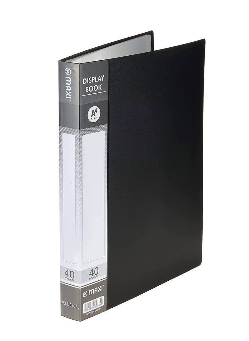 Maxi 1-Piece Display Book 40 Pockets Black Cover  - Image 3