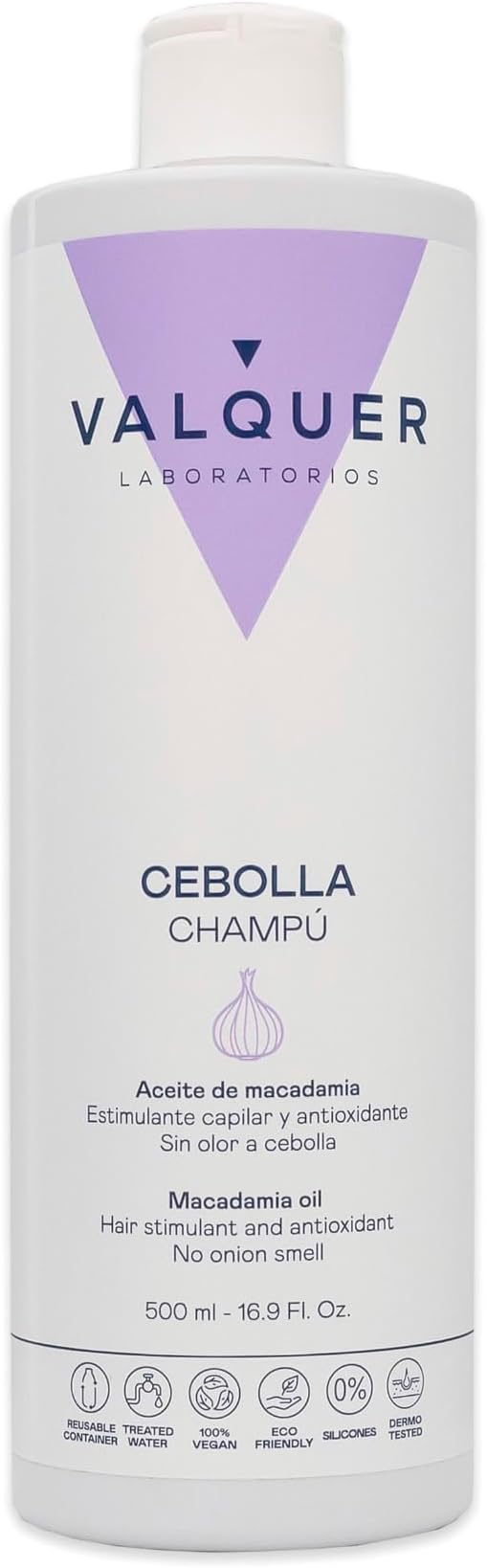 Valquer Laboratorios Valquer Onion Shampoo Effective in the treatment of oily hair with stimulant antioxidant and purifying activity For all types of hair 500 Milliliters - Image 1