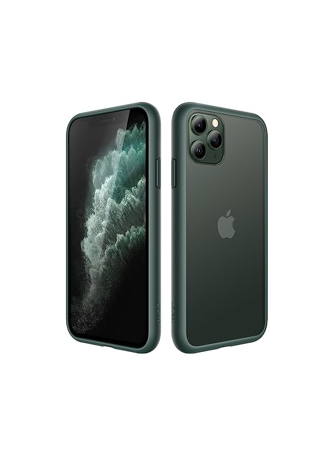 JETech Matte Case for iPhone 11 Pro 5.8-Inch, Shockproof Military Grade Drop Protection, Frosted Translucent Back Phone Cover, Anti-Fingerprint (Dark Green) - Image 1