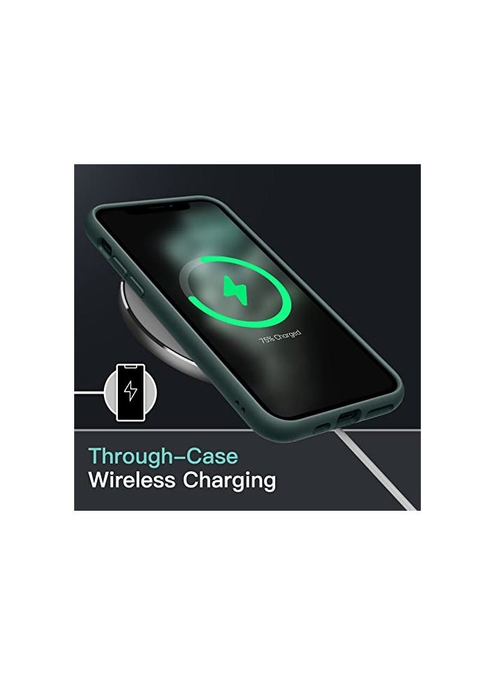 JETech Matte Case for iPhone 11 Pro 5.8-Inch, Shockproof Military Grade Drop Protection, Frosted Translucent Back Phone Cover, Anti-Fingerprint (Dark Green) - Image 5