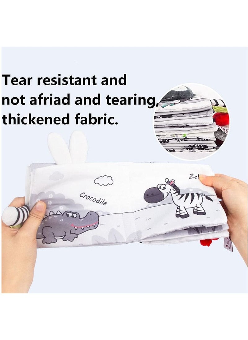 Y&D - Baby Cloth Book with Sound, 2 Pieces Sensory Training Three-dimensional Soft Books Cognitive Visual Toys for 1 3 Years Old Boys Girls - Image 1