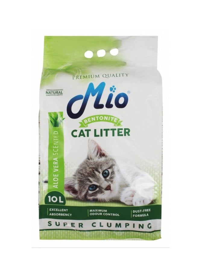 Mio Cat Bentonite Clumping Cat Litter Aloe Vera Scent - dust free10 L