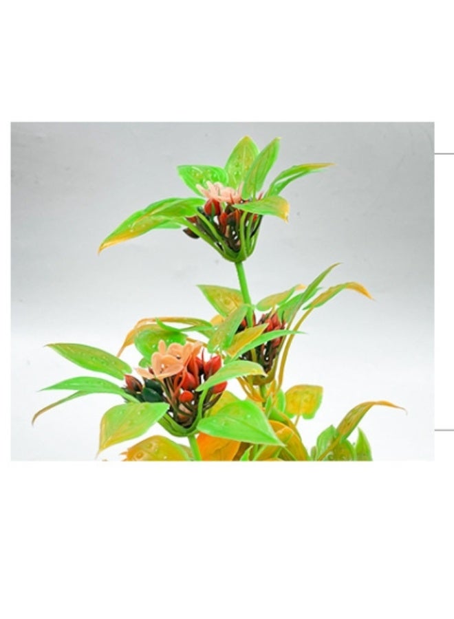 ديكورات أحواض السمك، ديكور بلاستيكي واقعي لنباتات حوض السمك، يُستخدم في المنزل والمكتب، محاكاة أحواض السمك، نباتات بلاستيكية مائية 25 سم - Image 2