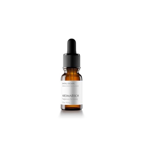AromaTech Santal Escape Aroma Essential Oil Blend: Luxury Hotel Inspired Aromatherapy with Ocean Air, Sandalwood, Iris for Ultrasonic Diffusers & Nebulizers - 0.3 fl oz, 10 mL - Image 1