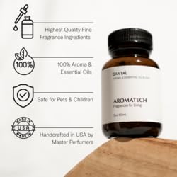 AromaTech Santal Escape Aroma Essential Oil Blend: Luxury Hotel Inspired Aromatherapy with Ocean Air, Sandalwood, Iris for Ultrasonic Diffusers & Nebulizers - 0.3 fl oz, 10 mL - Image 4