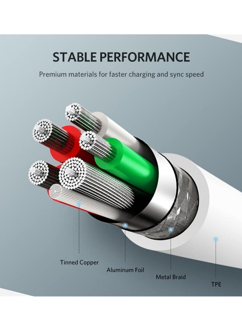 ELTRAZONE USB C Cable 5A Fast Charging Cable USB Type C Charger (2 Pack) Compatible for Huawei P20 Lite Mate 20 Pro P20 Samsung S10 Plus S9 S8 Note 9 - Image 3