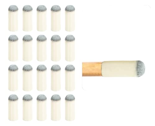 JBB Billiard Snooker and Pool Slip on Cue Tip 12mm (20 Pcs) - Image 1