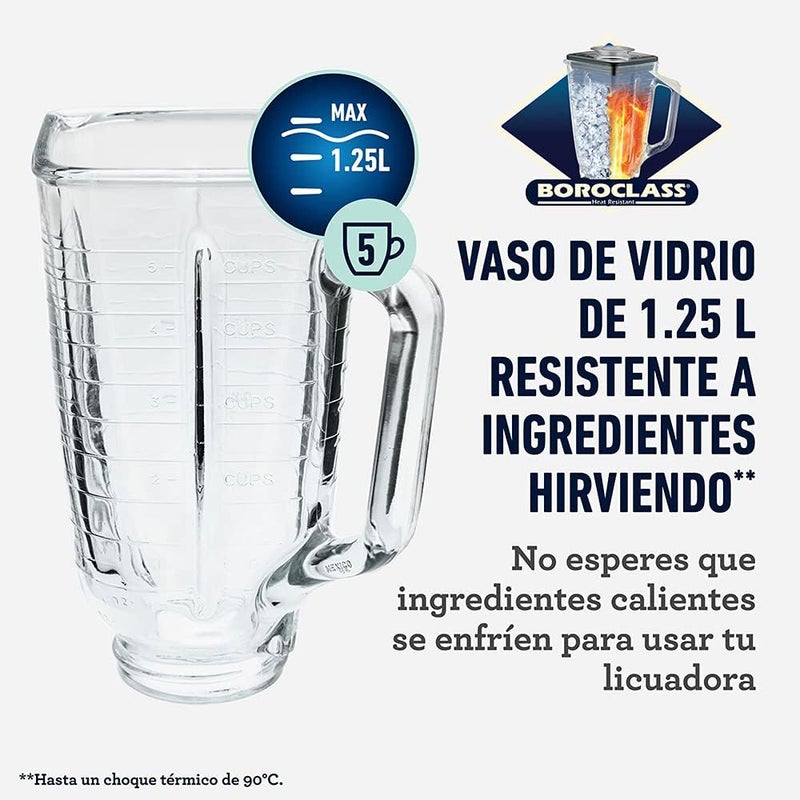 Oster Original 3 Speed Chrome Blender, 6 Times more Durable Motor, 10 Times Stronger, 5 Cup Glass Jar - Image 4