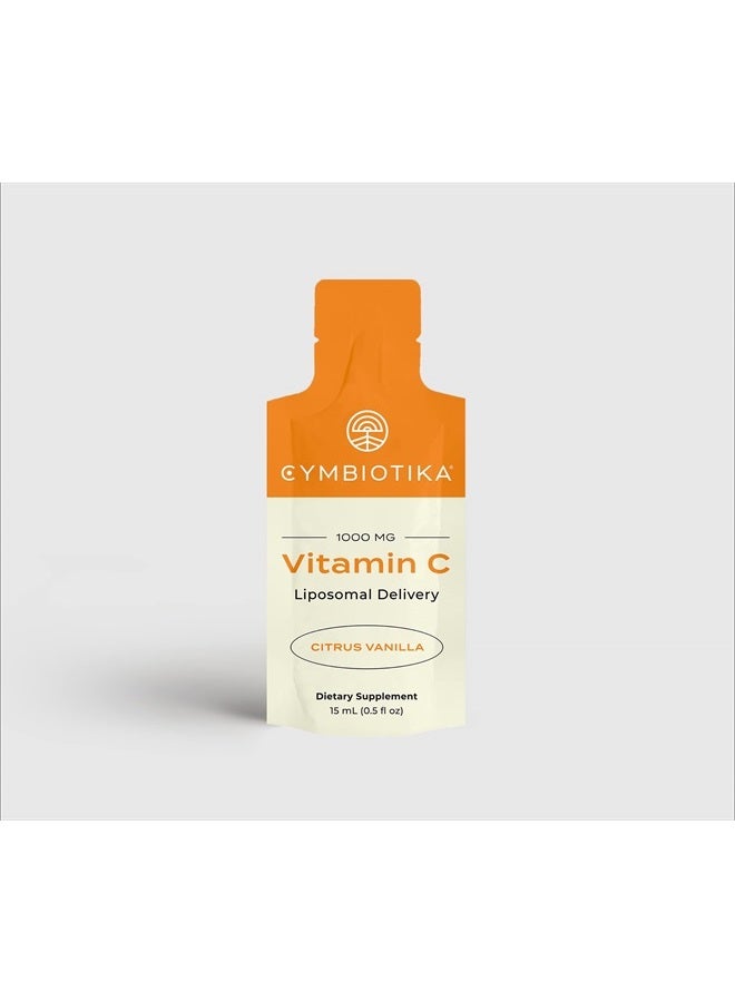 Cymbiotika Liposomal Vitamin C Individual Packets, Supplement for Immune Support, Collagen Boost, & Healthy Aging, Skin Hydration Packets, Citrus Vanilla Flavor, 30 Pack - Image 3