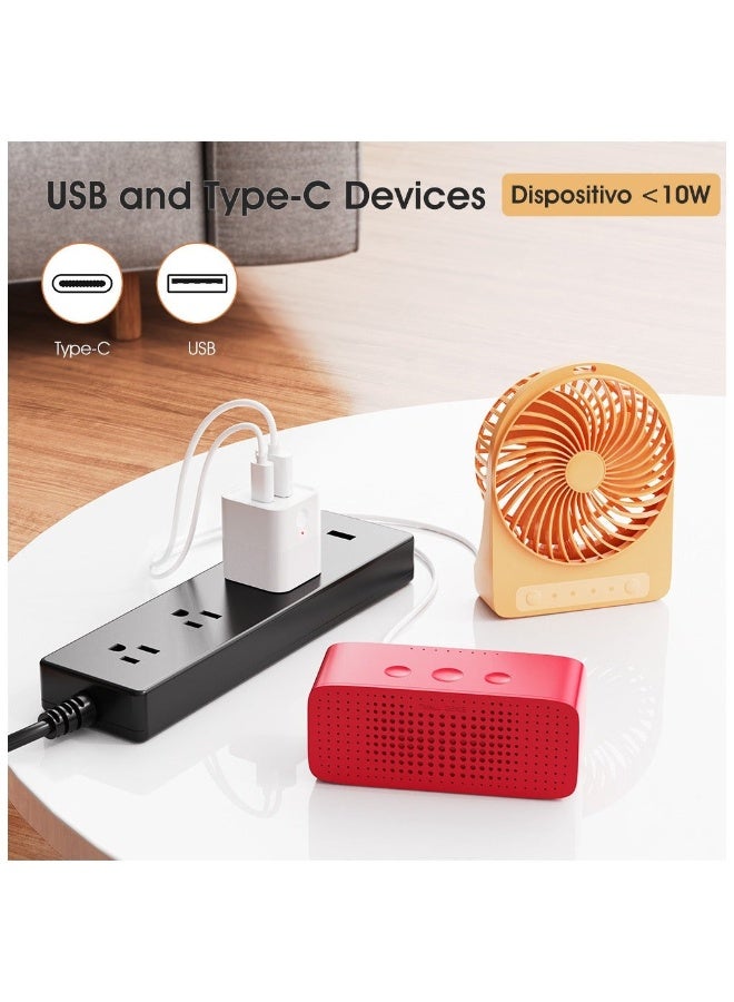 UanTii Smart Adapter with Type C port, Tuya Wifi USB Adapter Timing Schedule Smart Plug,Works with Smart Life App,Woks with Alexa and Google Home; - Image 3