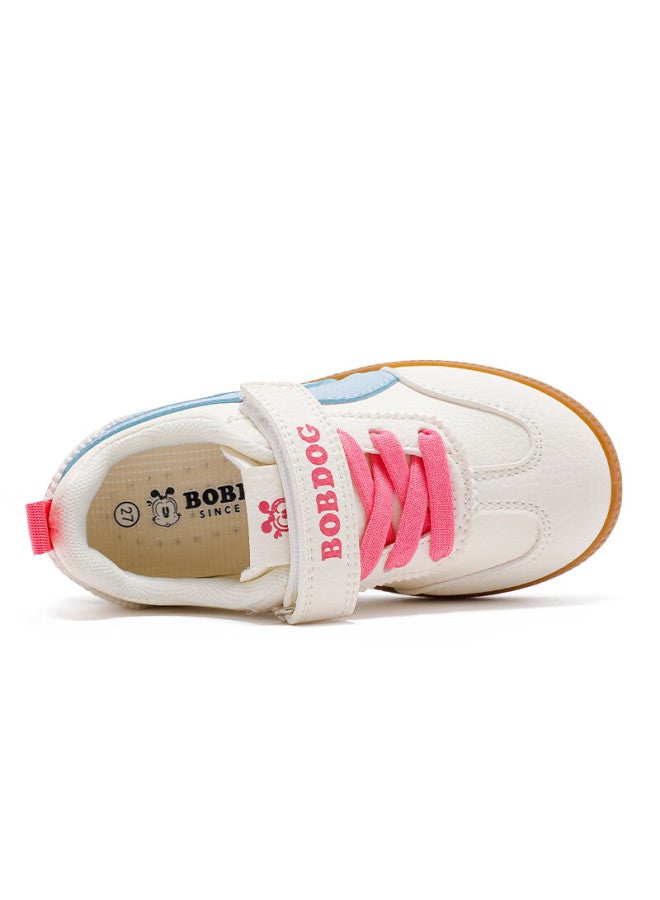 Bobdog Children's Shoes, Spring Soft-soled Kids Running Shoes, Girls' Casual Sneakers, 101551105 Beige/pink, Size 31 - Image 2