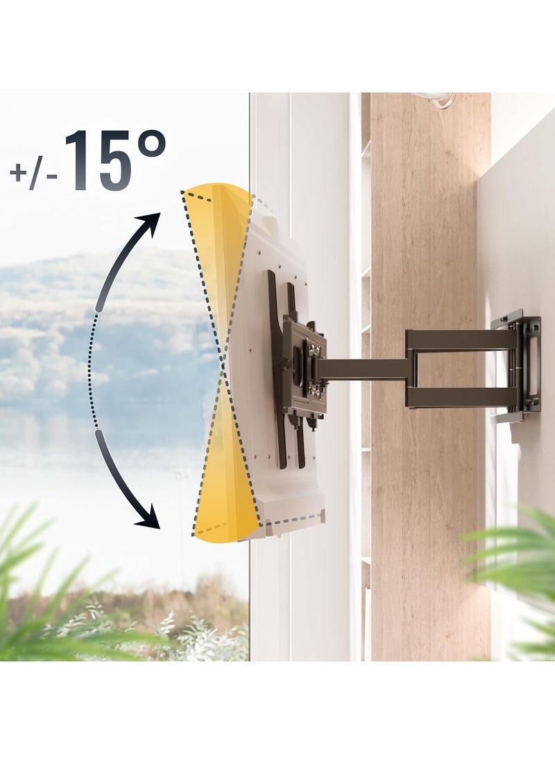 حامل تلفزيون يثبت على الحائط قابل للامالة مقاس 40-75 بوصة من ريكو، حامل تلفزيون عالمي R06-F يثبت على الحائط للتلفزيون بمقاس 65 بوصة وبوزن حتى 95 كجم بحد اقصى فيسا 600 × 400 ملم - Image 4