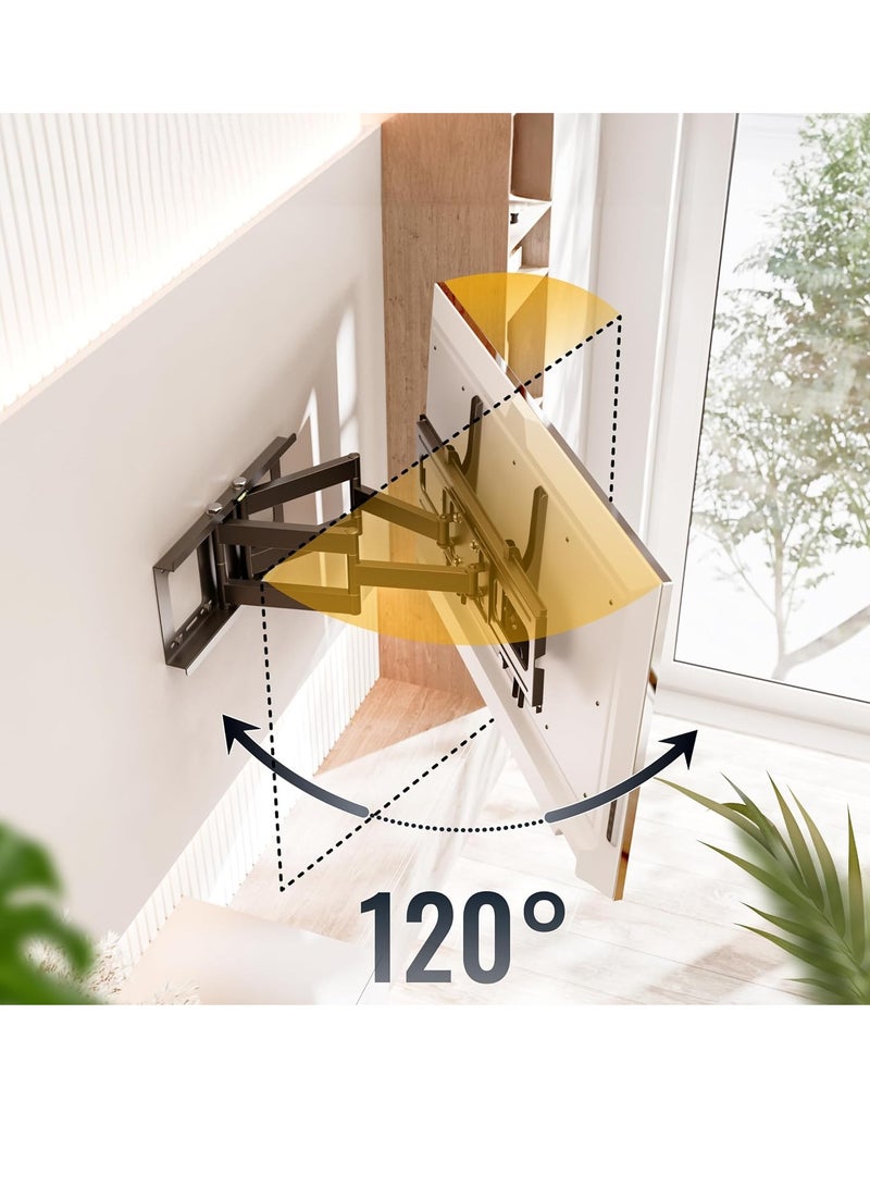 حامل تلفزيون يثبت على الحائط قابل للامالة مقاس 40-75 بوصة من ريكو، حامل تلفزيون عالمي R06-F يثبت على الحائط للتلفزيون بمقاس 65 بوصة وبوزن حتى 95 كجم بحد اقصى فيسا 600 × 400 ملم - Image 3