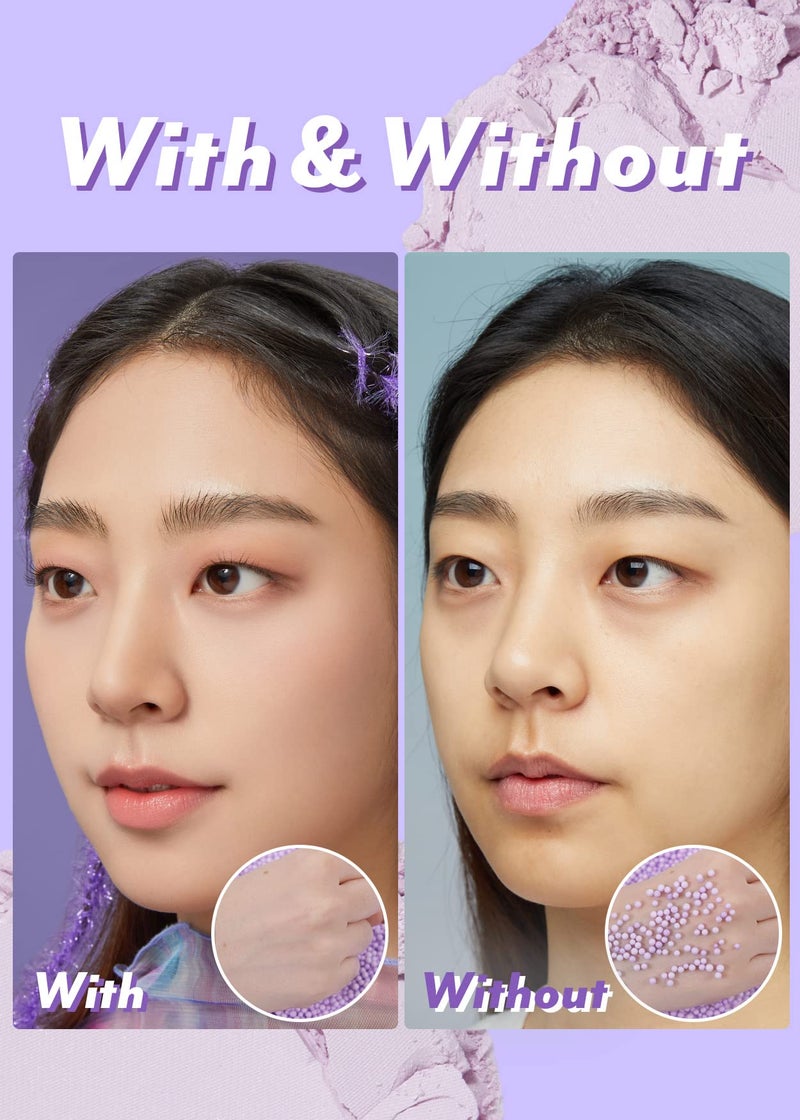 I'M MEME Compact - Purple Cotton Tone Control Pact | Korean Pressed Setting Powder With Berry Complex, Makeup Powder, Translucent Compact, Finishing Powder, Oil Free Face Powder, Preppy Stuff, 0.35 Oz - Image 3