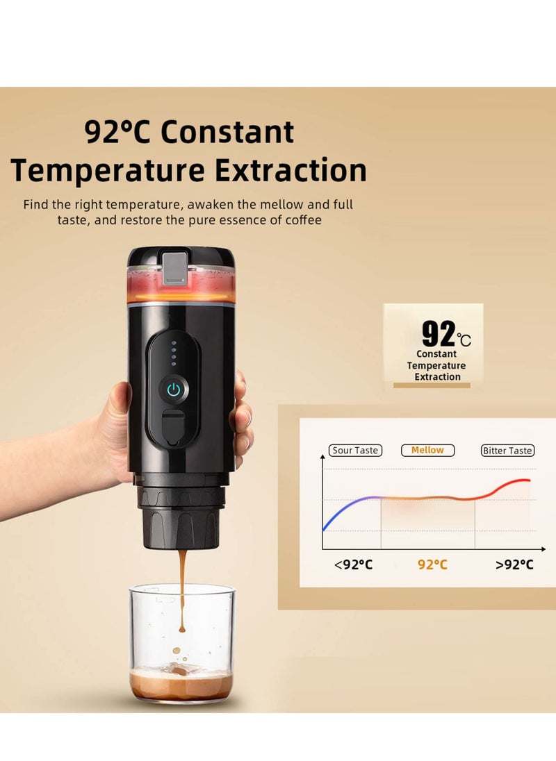 Generic - Portable Espresso Maker, 20 Bar 12V Car Coffee Machine, Compact Electric Hand Coffee Maker, USB Rechargeable, Heats in 3-4 Minutes, Ideal for Camping and Hiking. - Image 1