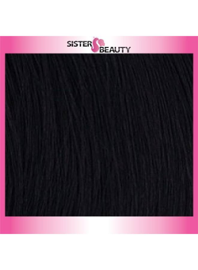 Outre Premium Human Hair New Yaki Weaving Hair Extension (12"M 1(Jet Black)) - Image 3