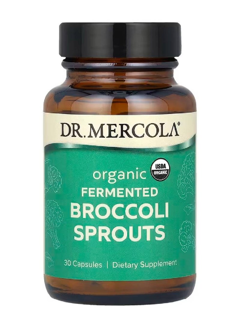 Dr. Mercola Organic Fermented Broccoli Sprouts,30 Capsules, Dietary Supplement - Image 1