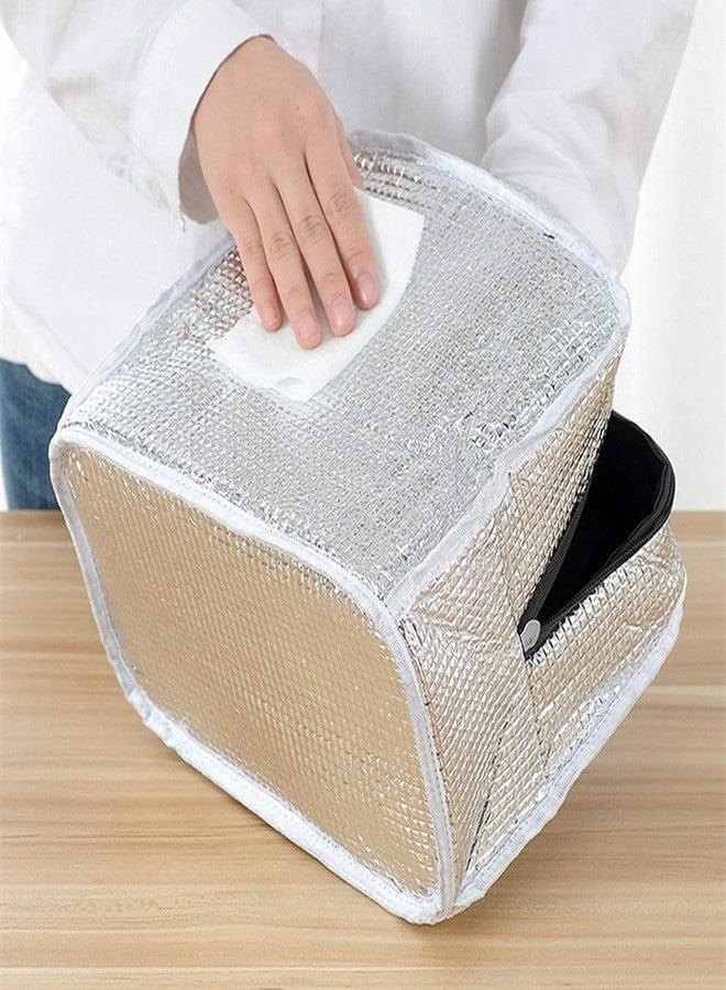 STARFLYER Insulated Lunch Bag Women Girls, Reusable Cute Tote Lunch Box for Adult & Men, Leakproof Cooler Lunch Bags for Work Office Travel School Picnic. (Grey Flower) - Image 4
