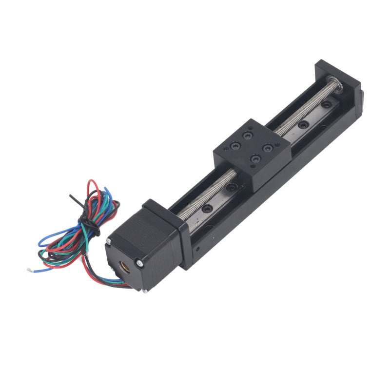Linear Stage Actuator 100mm Stroke Metal Structure High Precision Linear Actuator - Single Rail Design Accurate Positioning Actuator for CNC Milling Equipment, Optical Laboratory, Fine Tuning Displace - Image 4
