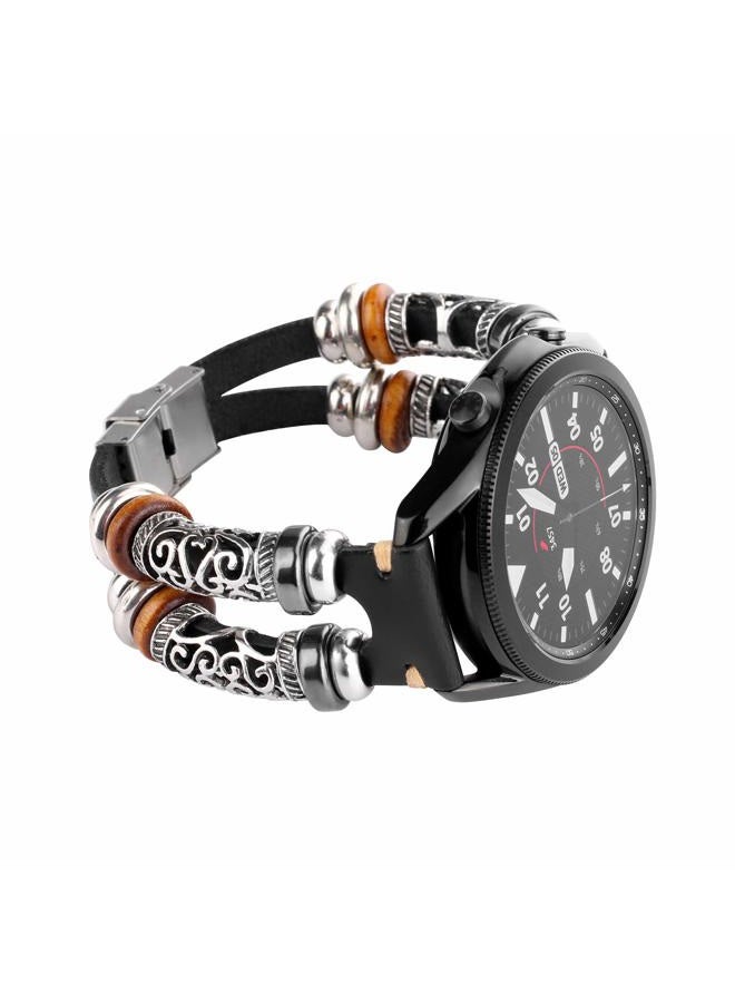 KONAFEI Compatible with Samsung Galaxy Watch 6&5&4&3 Band/40mm 44mm/Watch 5 Pro/Watch 6&4 Classic 43mm/47mm/42mm/46mm/Active 2/Garmin Venu, 20mm Leather Bracelet Metal Buckle Strap for Women&Men - Image 1