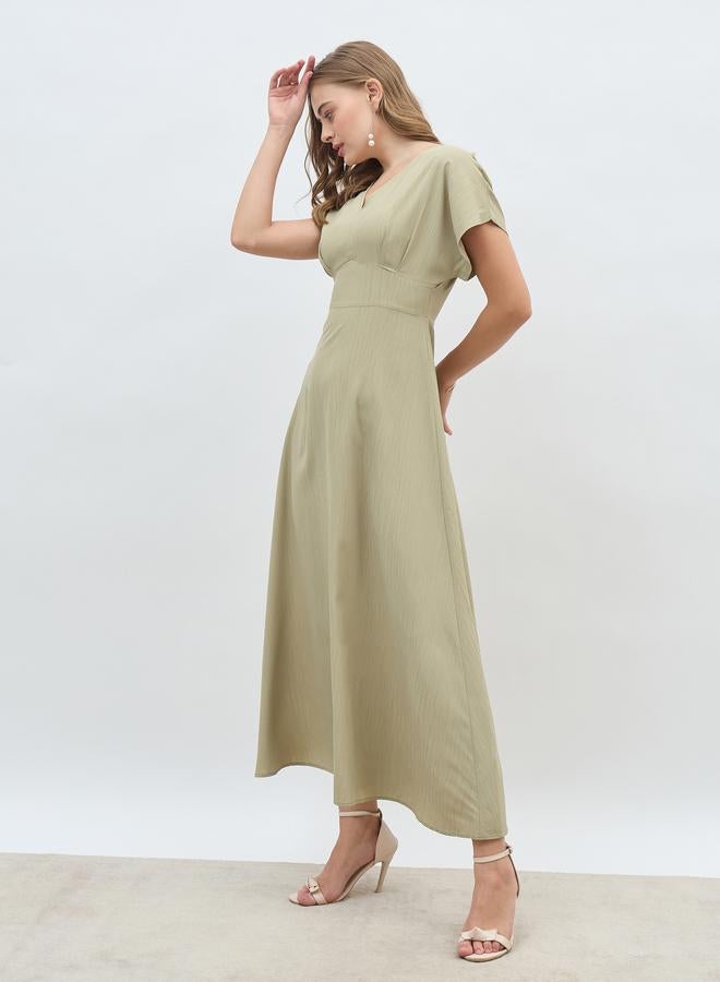 Styli Olive Green Dress - Image 3