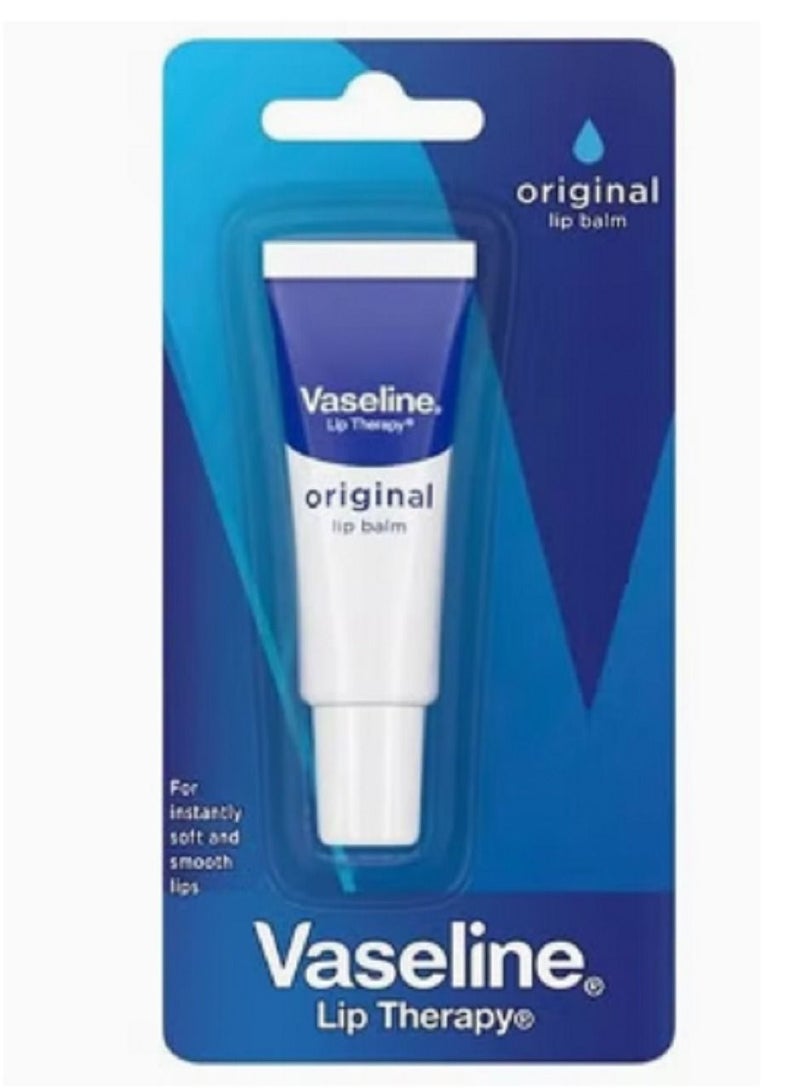Vaseline Lip Therapy Original Lips Balm Moisturize Instantly Soft Blue - Image 1